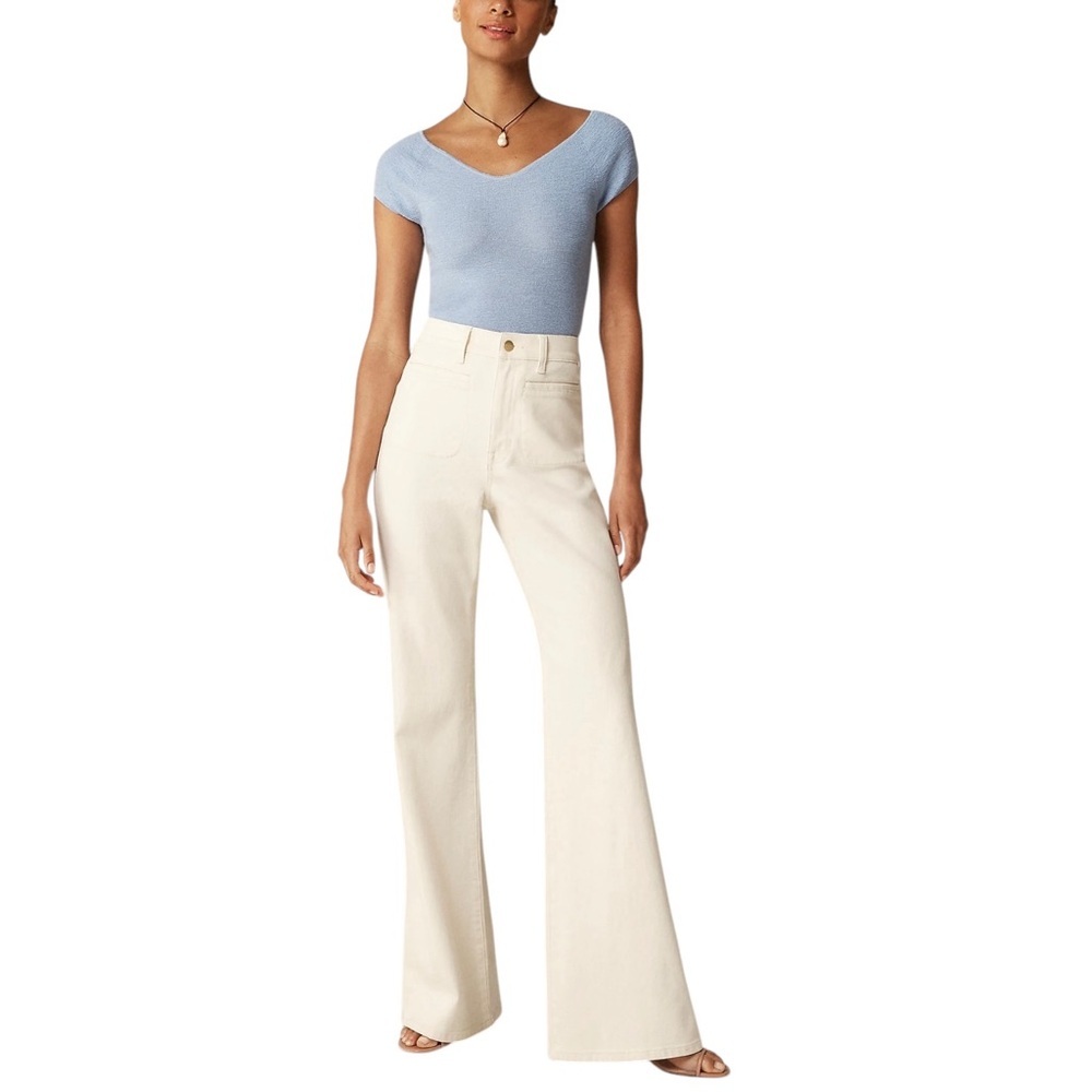 J. Crew Women’s ‘96 Vintage Flare Jeans Nwt 32 Natural Ecru